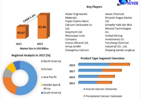 Calcium carbonate market in the world 2023 